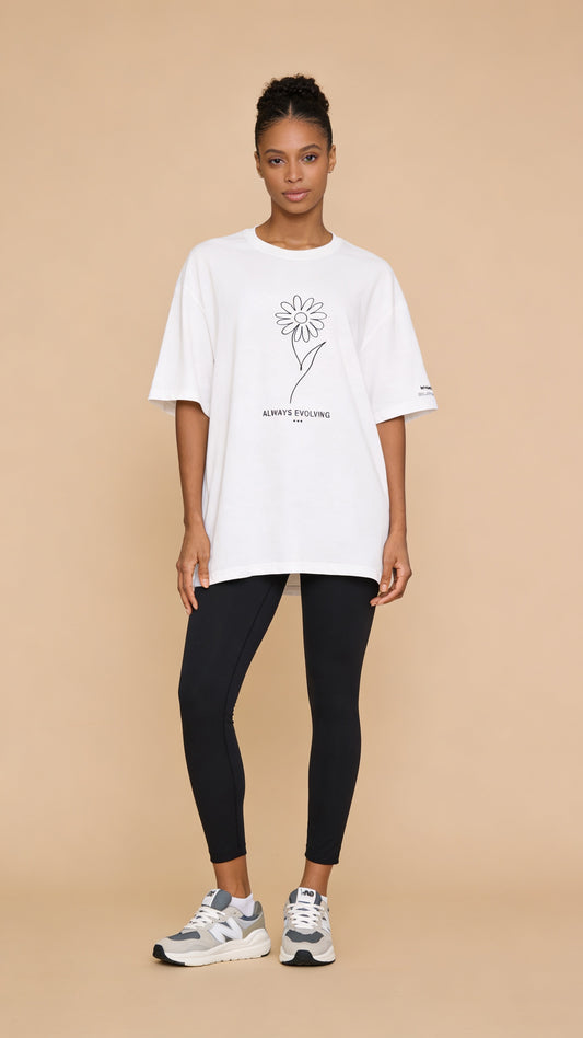 Oversized Cotton Drop-Shoulder Tee